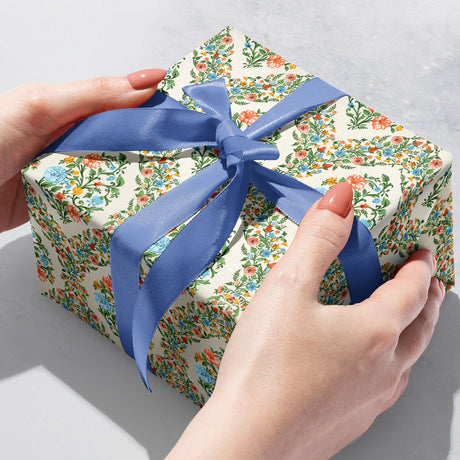 Floral Damask Pearl Gift Wrap - B266.1b.jpg