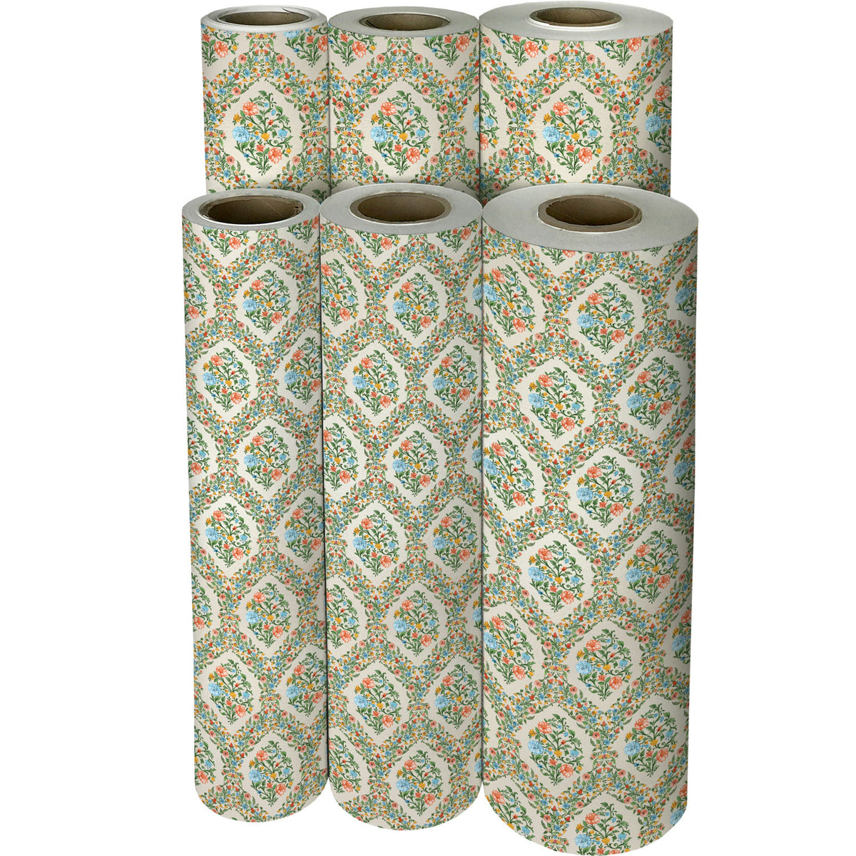 Floral Damask Pearl Gift Wrap - B266.1f.jpg