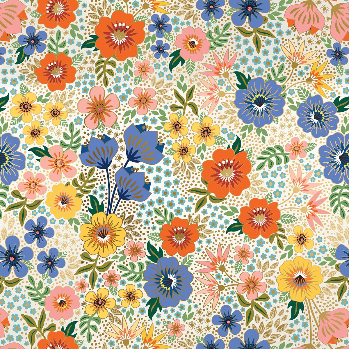 Golden Floral Gift Wrap - B375.1a.jpg