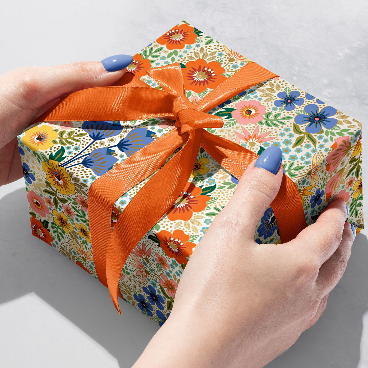Golden Floral Gift Wrap - B375.1b.jpg