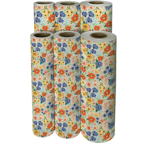 Golden Floral Gift Wrap - B375.1f.jpg