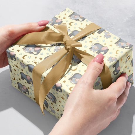 Baby Elephants Wrapping Paper — additional view b