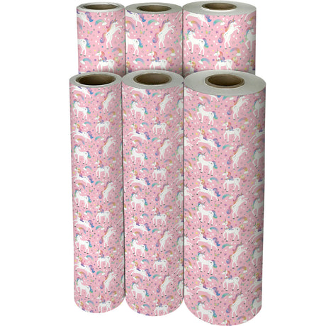 Rainbow Unicorn Gift Wrap - B404.1f.jpg