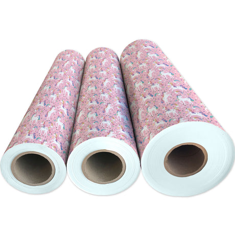 Rainbow Unicorn Gift Wrap - B404.1g.jpg