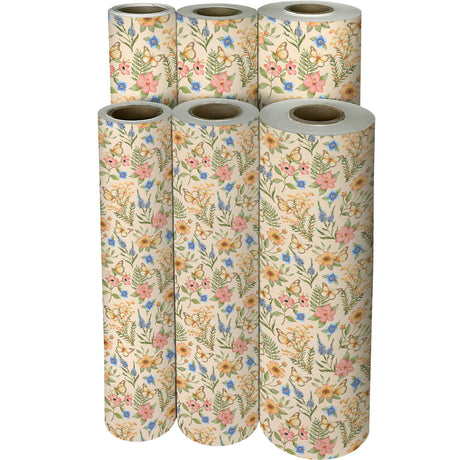 Butterfly Floral Gift Wrap - B414.1f.jpg