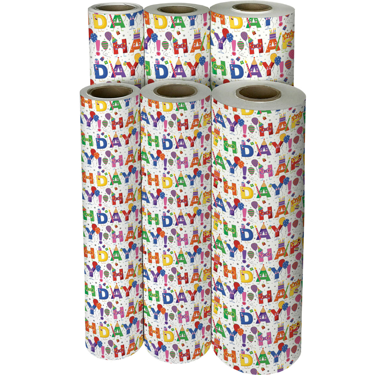 Birthday Characters Gift Wrap - B417.1f.jpg