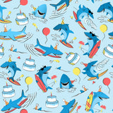 Surfing Sharks Gift Wrap - B448.1a.jpg