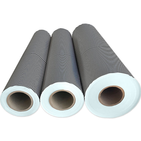 Black White Stripe - Gift Wrap — additional view g