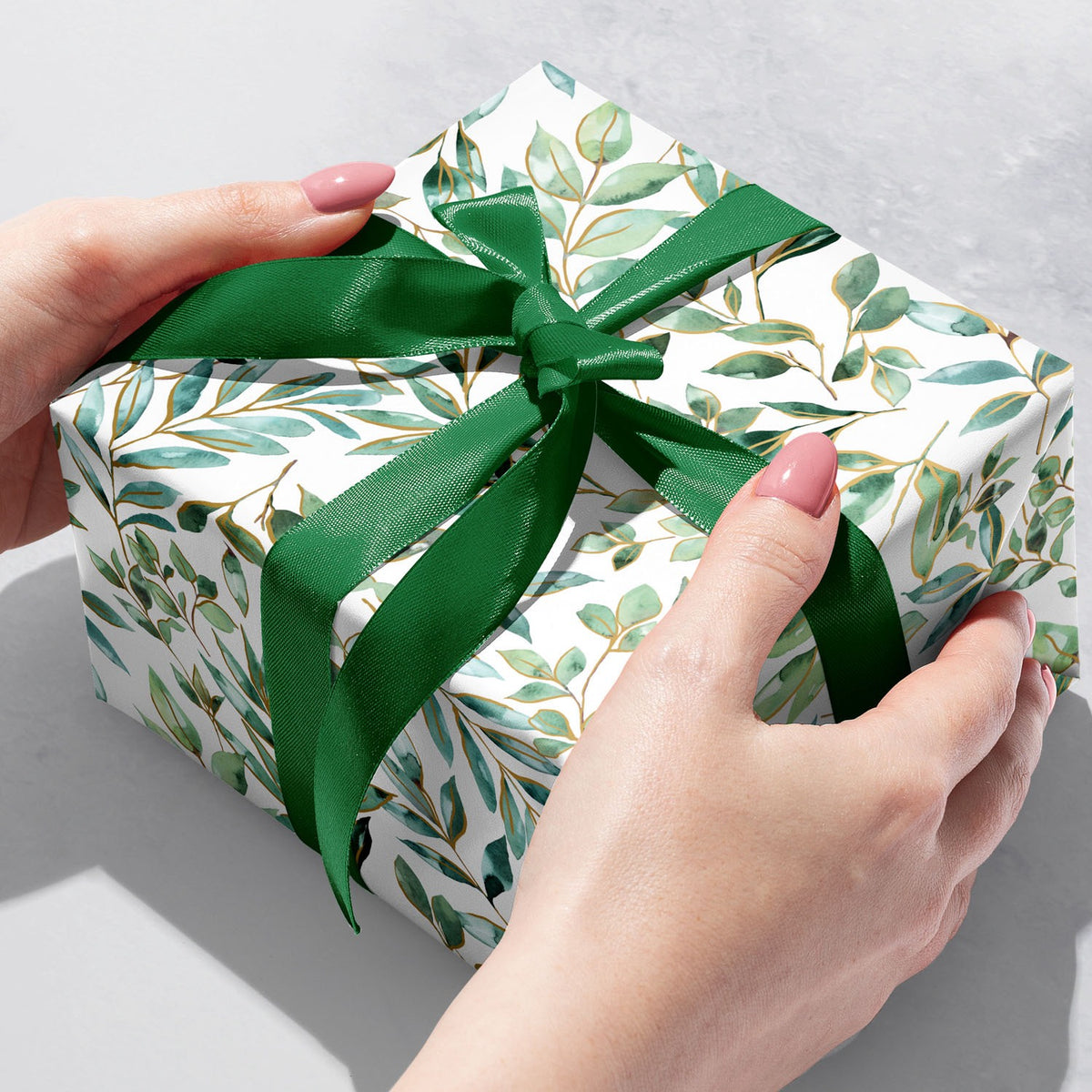 Elegant Leaves Gift Wrap - B464.1b.jpg