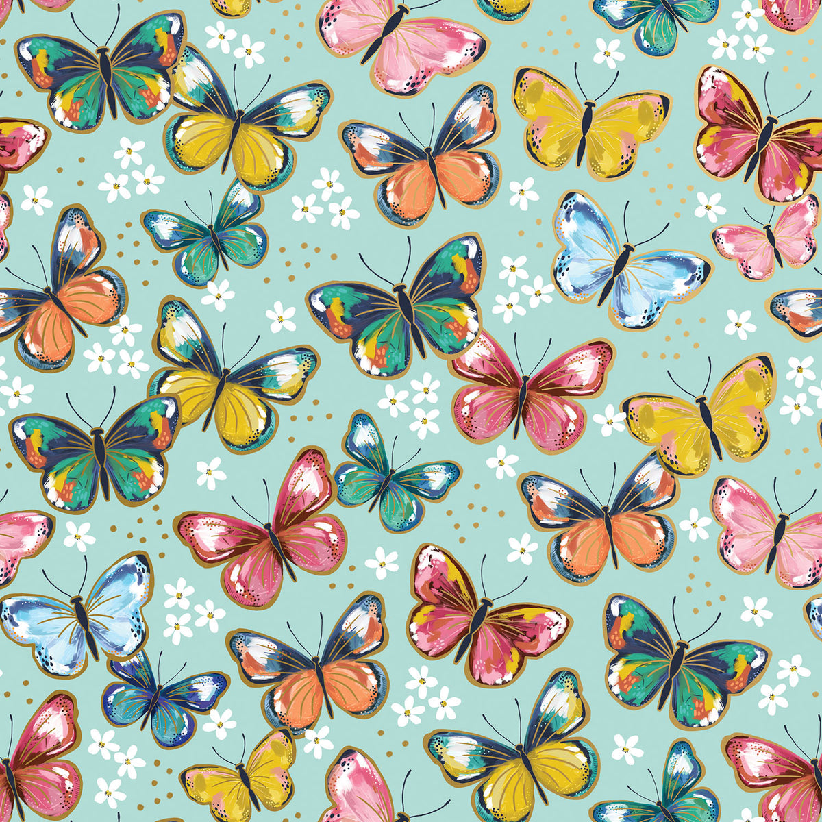 Colorful Butterflies Gift Wrap - B469.1a.jpg