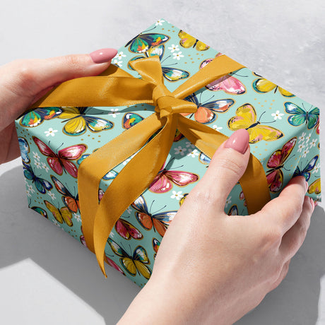 Colorful Butterflies Gift Wrap - B469.1b.jpg