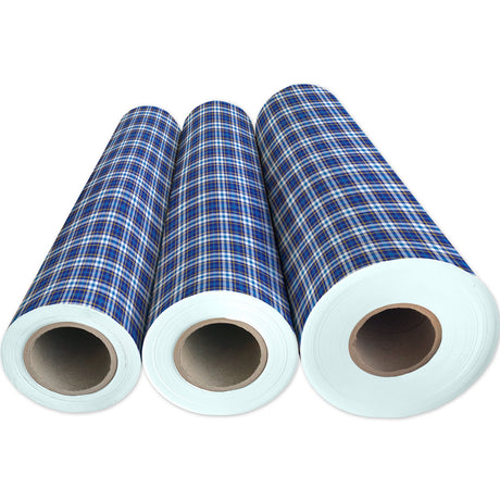 Blue Plaid Gift Wrap - B484.1g.jpg