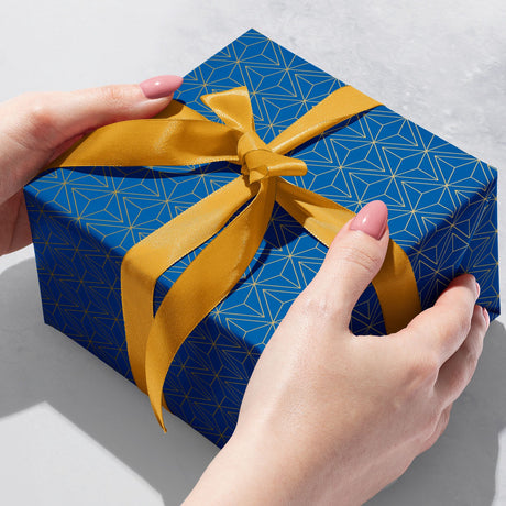 Gold Blue Geo Gift Wrap - B491.1b.jpg