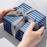 Blue Silver Stripe Gift Wrap - B513.1b.jpg