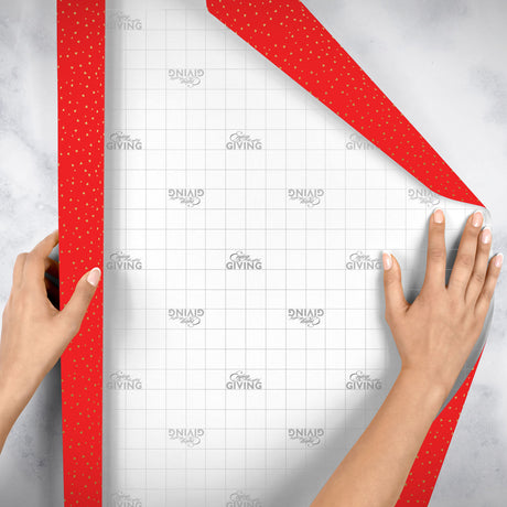 Gold Red Hearts - Gift Wrap — additional view e