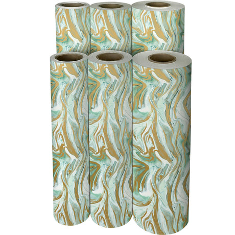 Marbleized Mint Gift Wrap - B736.1f.jpg