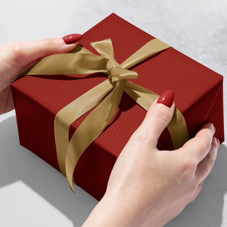 Two-Sided Red & Gold Kraft - Gift Wrap — additional view b