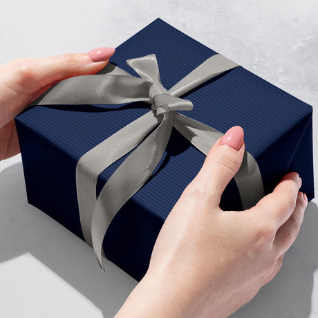 Two-Sided Royal & Silver Kraft - Gift Wrap — additional view b