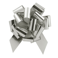 Silver Glitter Perfect Bow - 5" Diameter