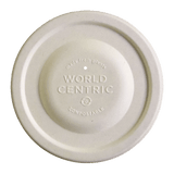 World Centric Fiber Lid for 12-32 oz Paper Bowls, Compostable, No Added PFAS (QTY 1000), SKU BOL-FB-12-LF