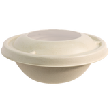 World Centric Fiber Lid with PLA Window for 16-32 oz Bowls Compostable (QTY 500), SKU BOL-SC-24W-LF