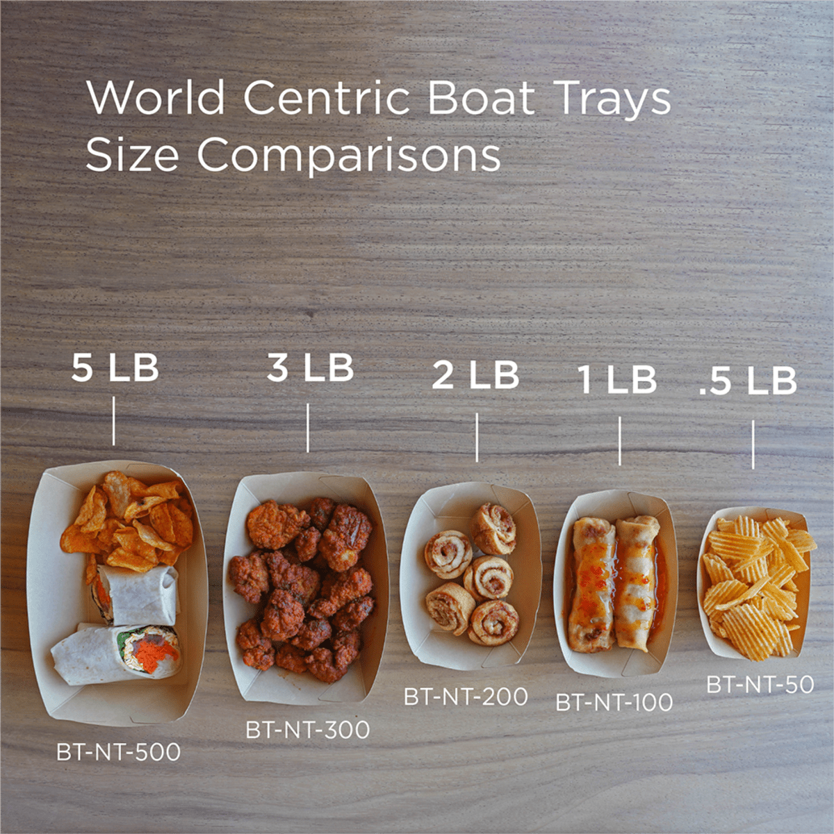 World Centric 2lb NoTree Boat Tray (QTY:1000)