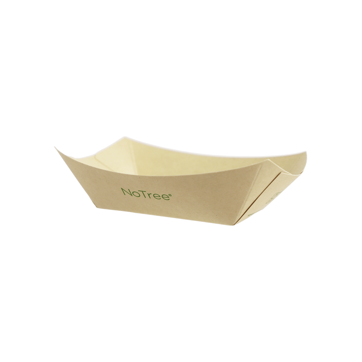 World Centric 1/2 LB NoTree Boat Tray (QTY:1000), SKU BT-NT-50