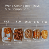 World Centric 1/2 LB NoTree Boat Tray (QTY:1000), SKU BT-NT-50