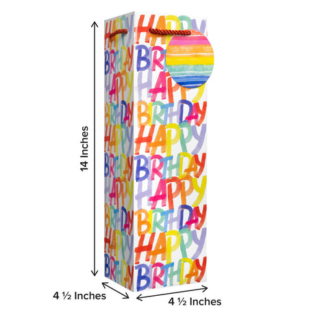 Rainbow Birthday - Wine Bag — view 2