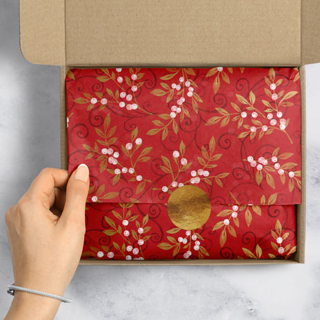Holiday Floral Gift Tissue — additional view e