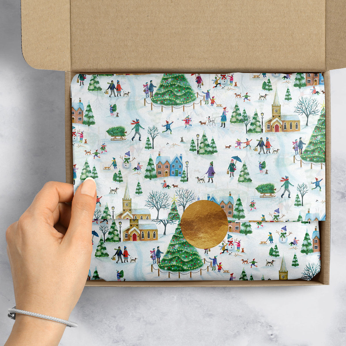 Christmas Village Gift Tissue — additional view e