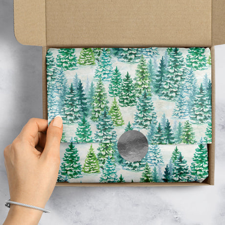 Snowy Trees Gift Tissue — additional view e