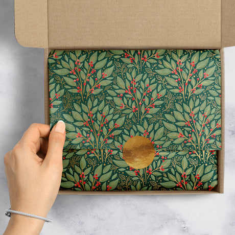 Holly Tapestry Gift Tissue — additional view e