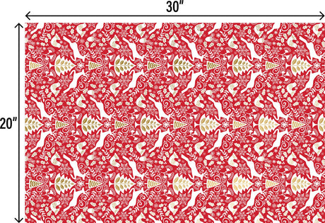 Red Scandinavian - Gift Tissue — additional view d