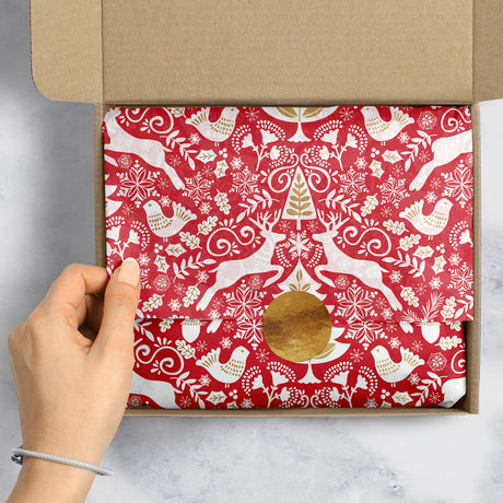 Red Scandinavian - Gift Tissue — additional view e