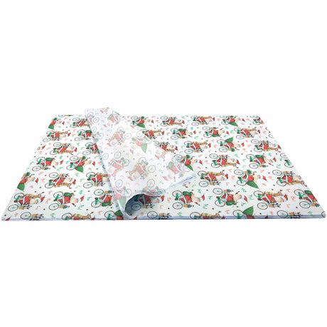 Santa Bicycle Gift Tissue — additional view b