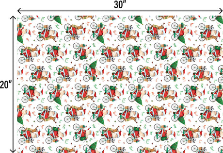 Santa Bicycle Gift Tissue — additional view d