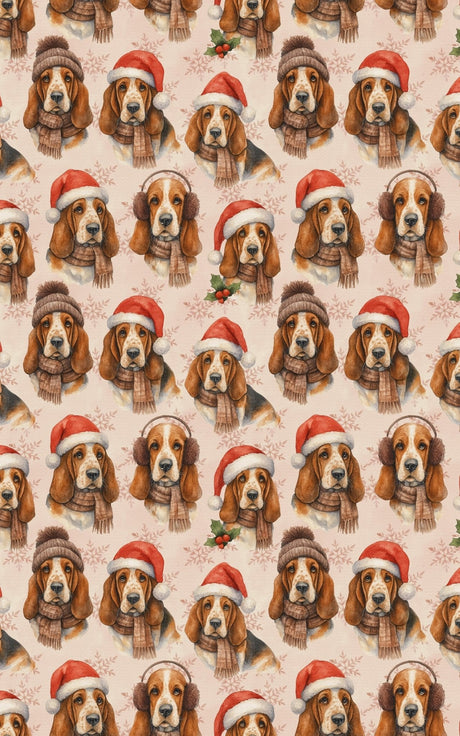 Low and Slow, Mistletoe Glow - Basset Hound Wrapping Paper