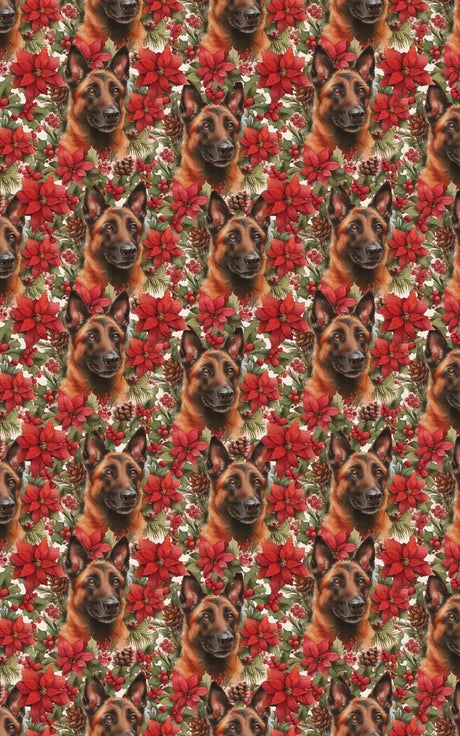 Ember Eyes, Winter Watch - Belgian Malinois Wrapping Paper