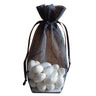 Black - Cardboard Bottom Organza Bag - 4-1/2 x 6"