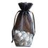Black - Cardboard Bottom Organza Bag - 4 x 2 x 6"