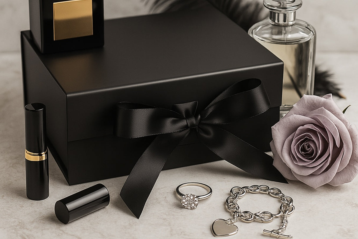 Black Ribbon Tie Magnetic Gift Boxes
