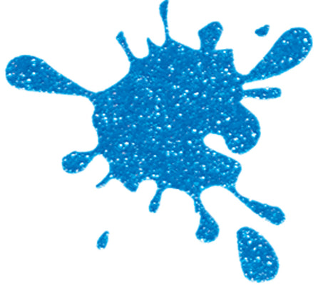Glitter Blue Screen Print