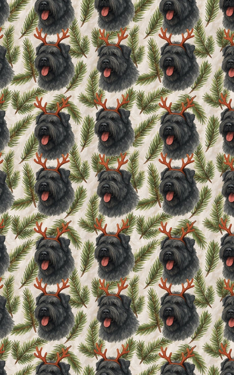 Garlanded Antler Joy - Bouvier des Flandres Wrapping Paper