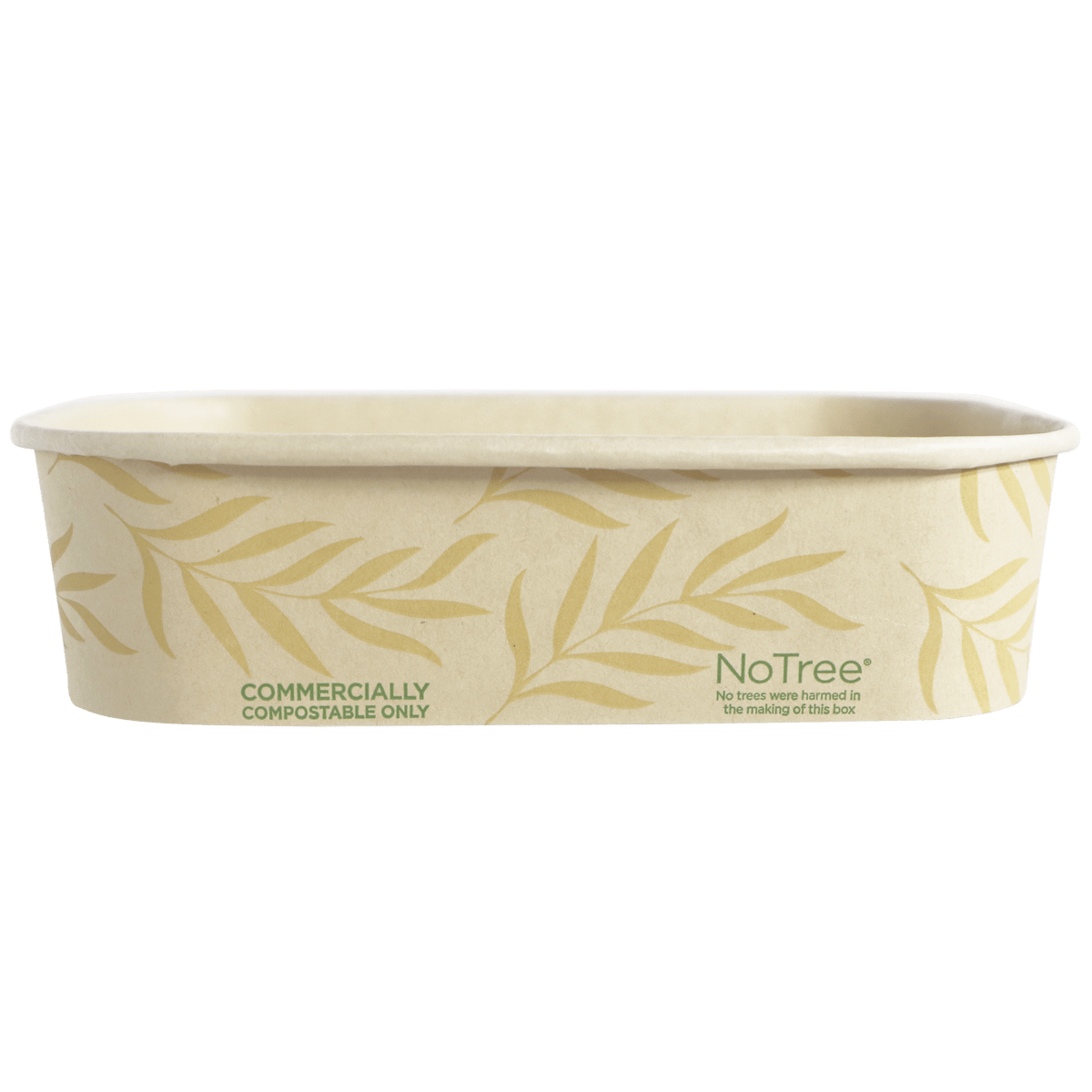 World Centric 16 oz NoTree Rectangular Paper Food Container, Compostable (QTY 300), SKU CT-NT-16