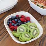 World Centric 20 oz Fiber Takeout Box Compostable Bamboo Food Container (QTY 400), SKU CT-SC-20-LFS