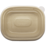 World Centric LID PLA - 20-44 oz Fiber Boxes, Flat, Clear (QTY:400)
