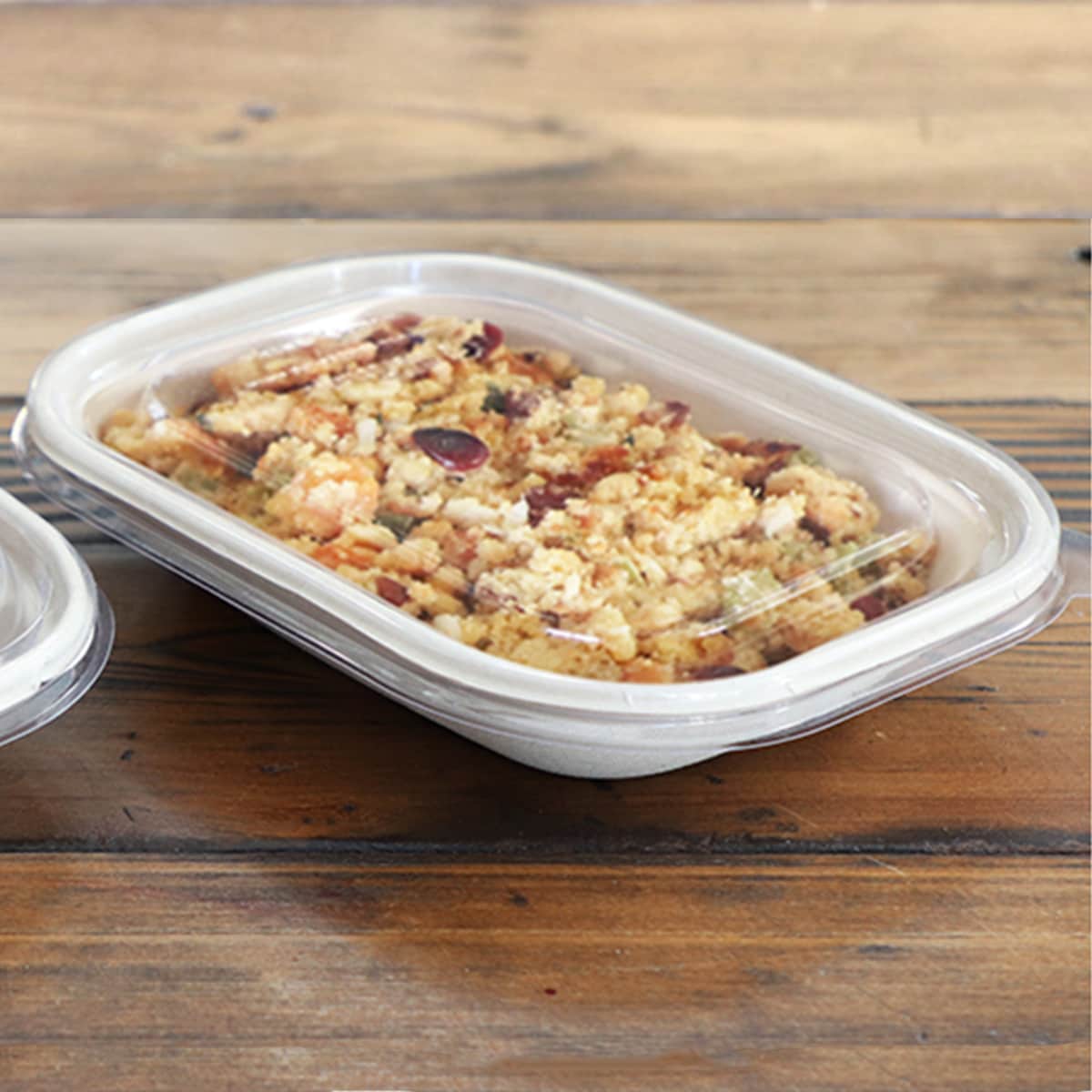 World Centric LID PLA - 20-44 oz Fiber Boxes, Flat, Clear (QTY:400)