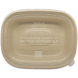 World Centric PLA Lid 20-48oz Fiber Boxes Clear Compostable (QTY 400), SKU CTL-CS-3