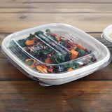 World Centric PLA Lid 20-48oz Fiber Boxes Clear Compostable (QTY 400), SKU CTL-CS-3